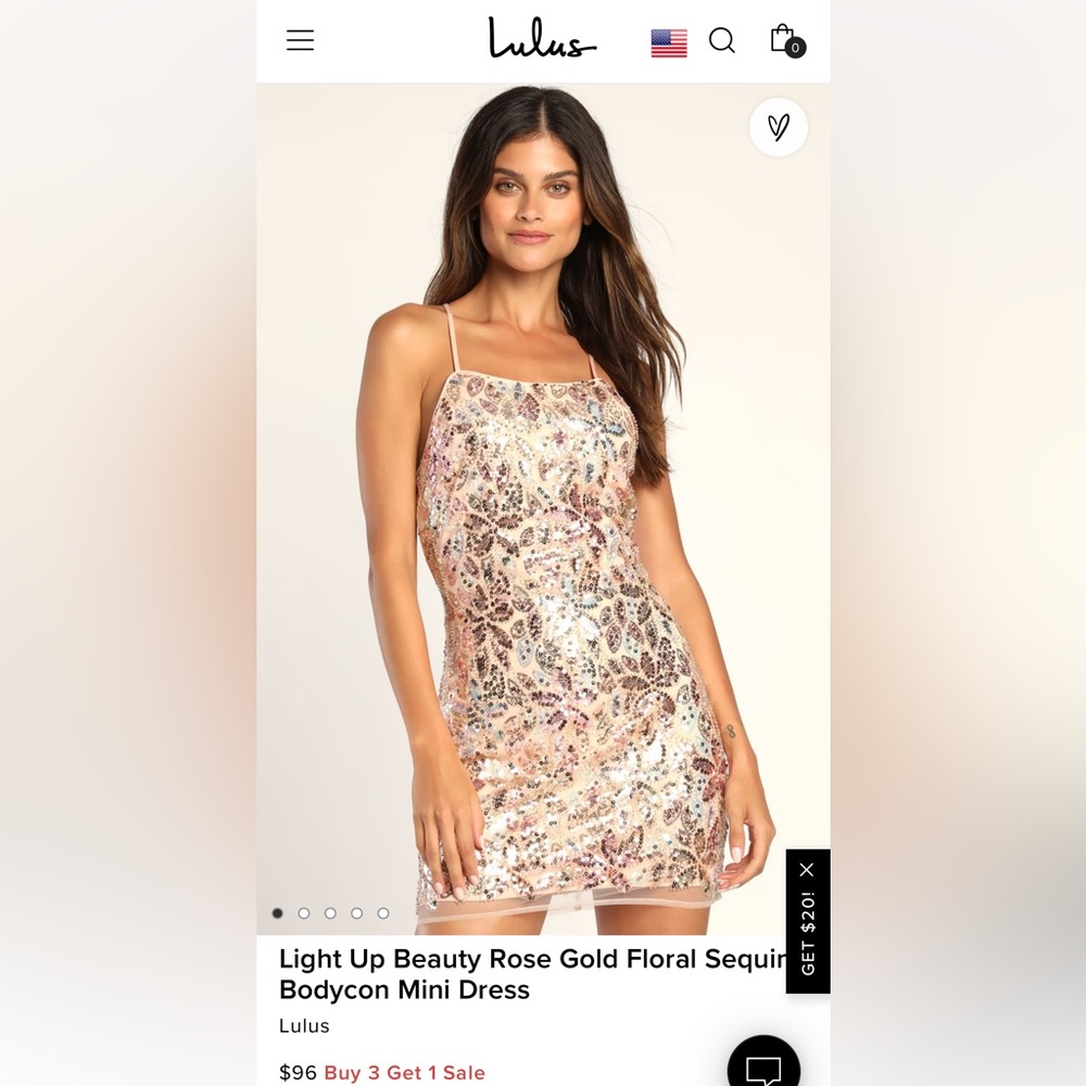 NWT Lulus sequin dress